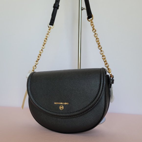 MICHAEL KORS Jet Set Charm Saffiano Leather MD Half Dome Chain Crossbody-🎈⭐$148 - Picture 5 of 16